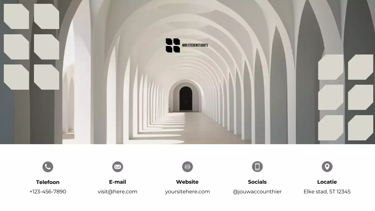 Beige moderne architectuur portfolio