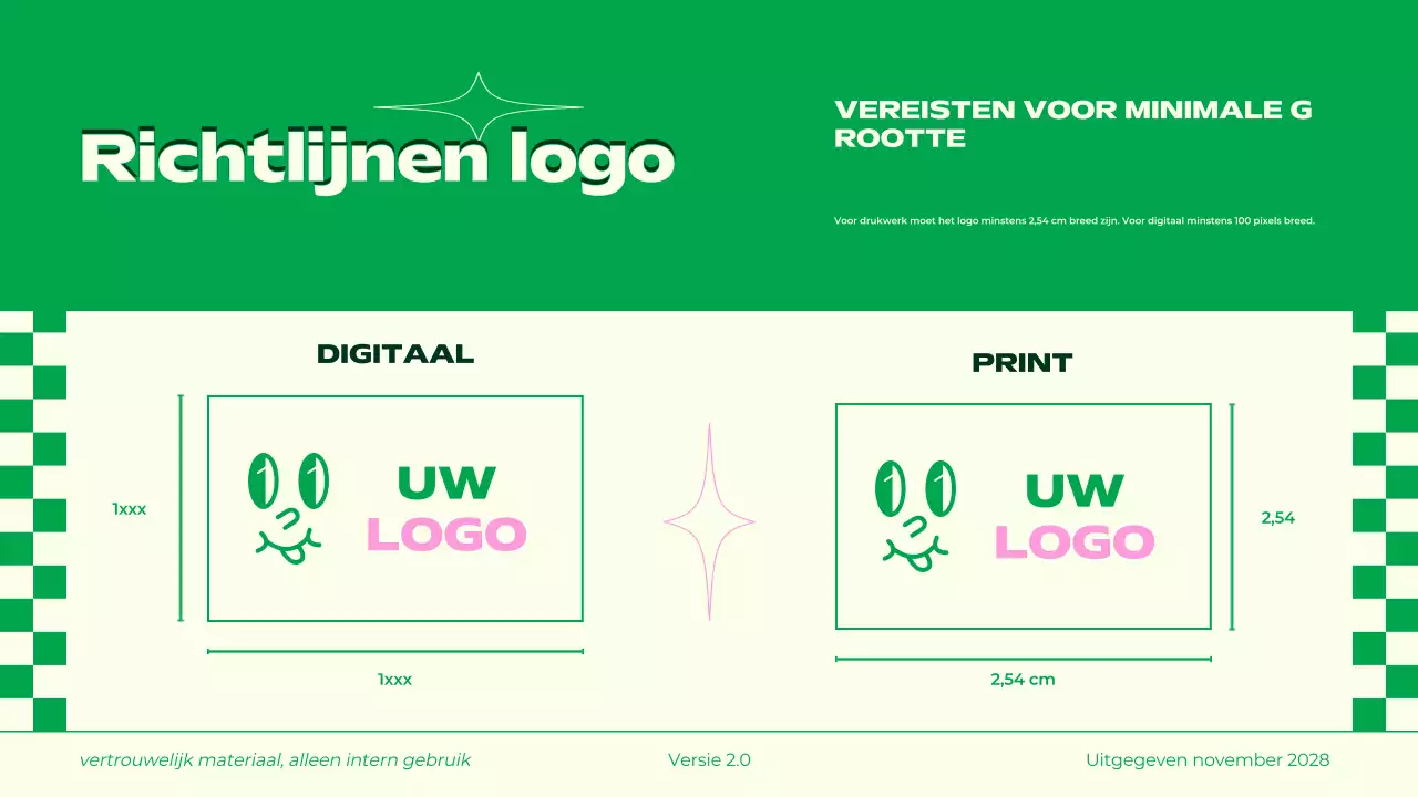 Retro Groene Merkrichtlijnen