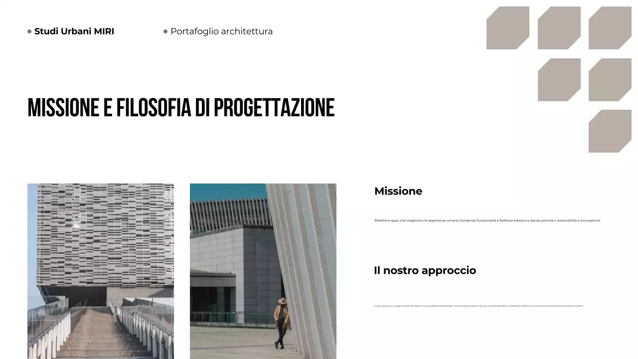 Portafoglio di architettura moderna beige