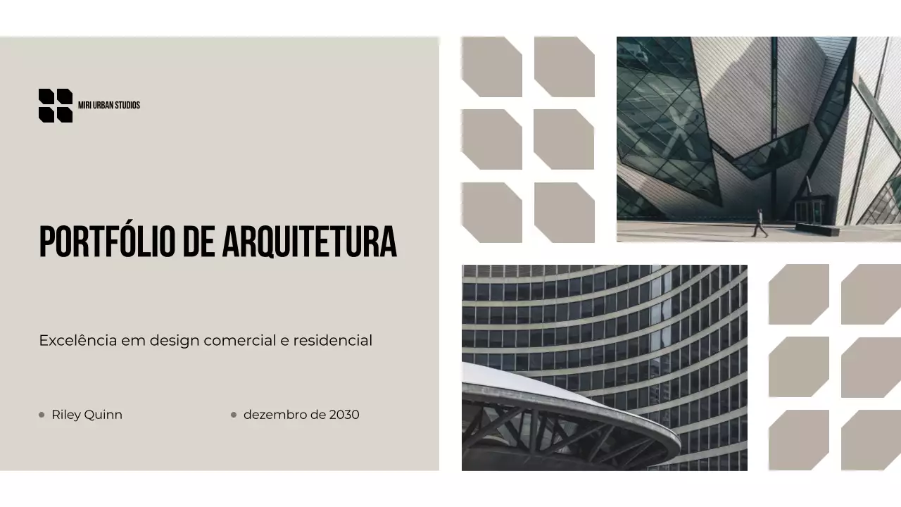 Portfolio de Arquitetura Moderna Bege