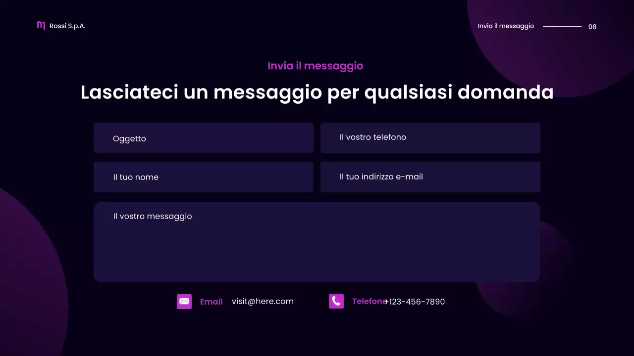 promozione multimediale mobile moderna e viola