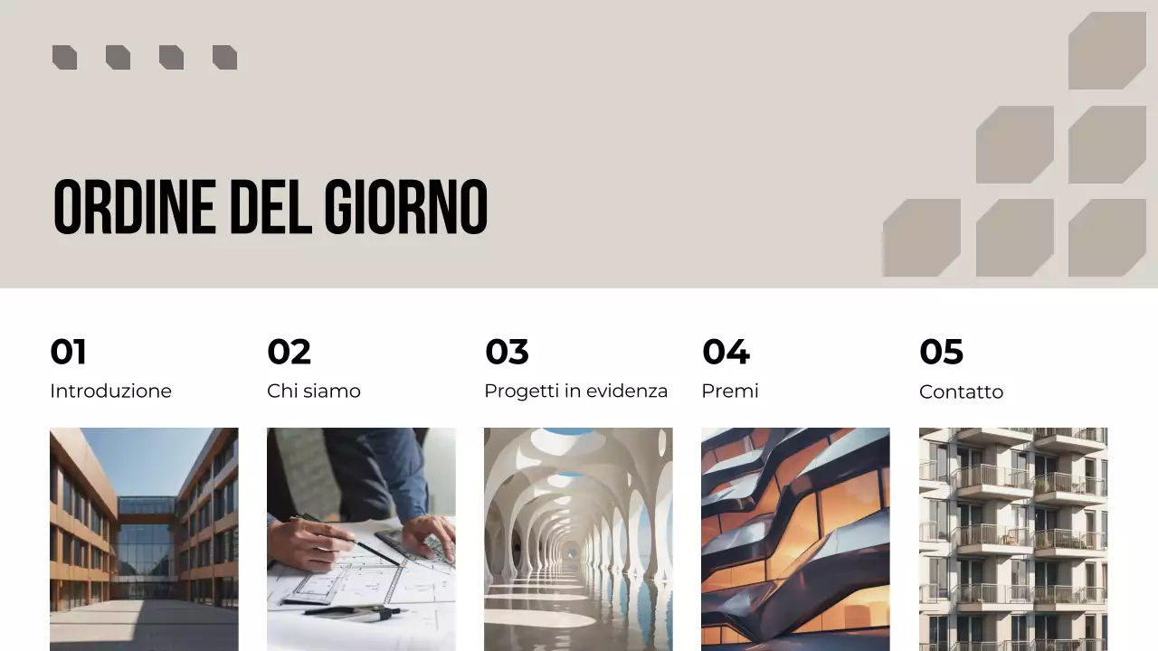 Portafoglio di architettura moderna beige