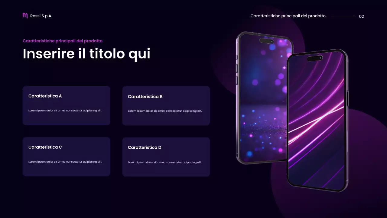 promozione multimediale mobile moderna e viola