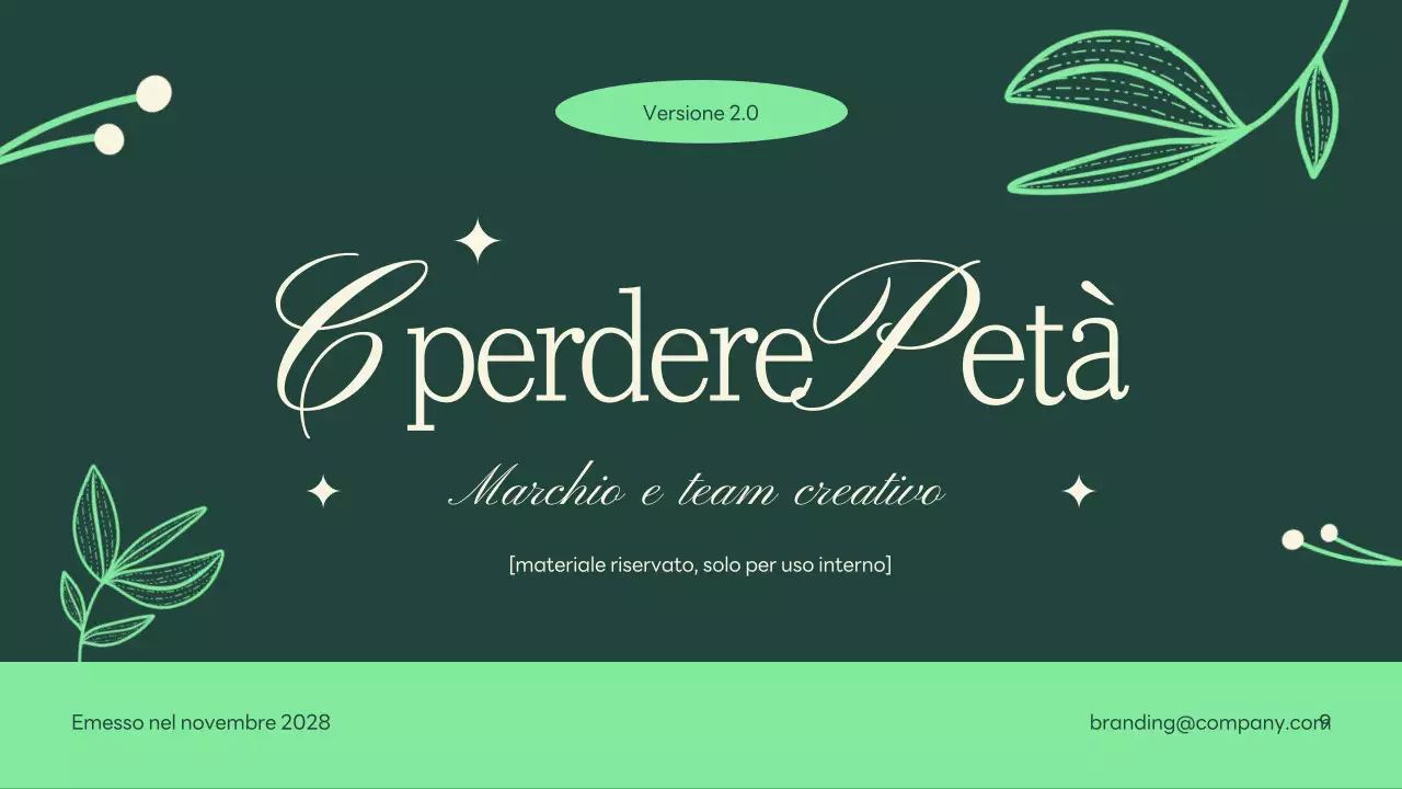 Verde Beige Natura Linee guida del marchio minimalista