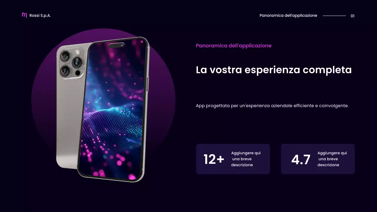 promozione multimediale mobile moderna e viola