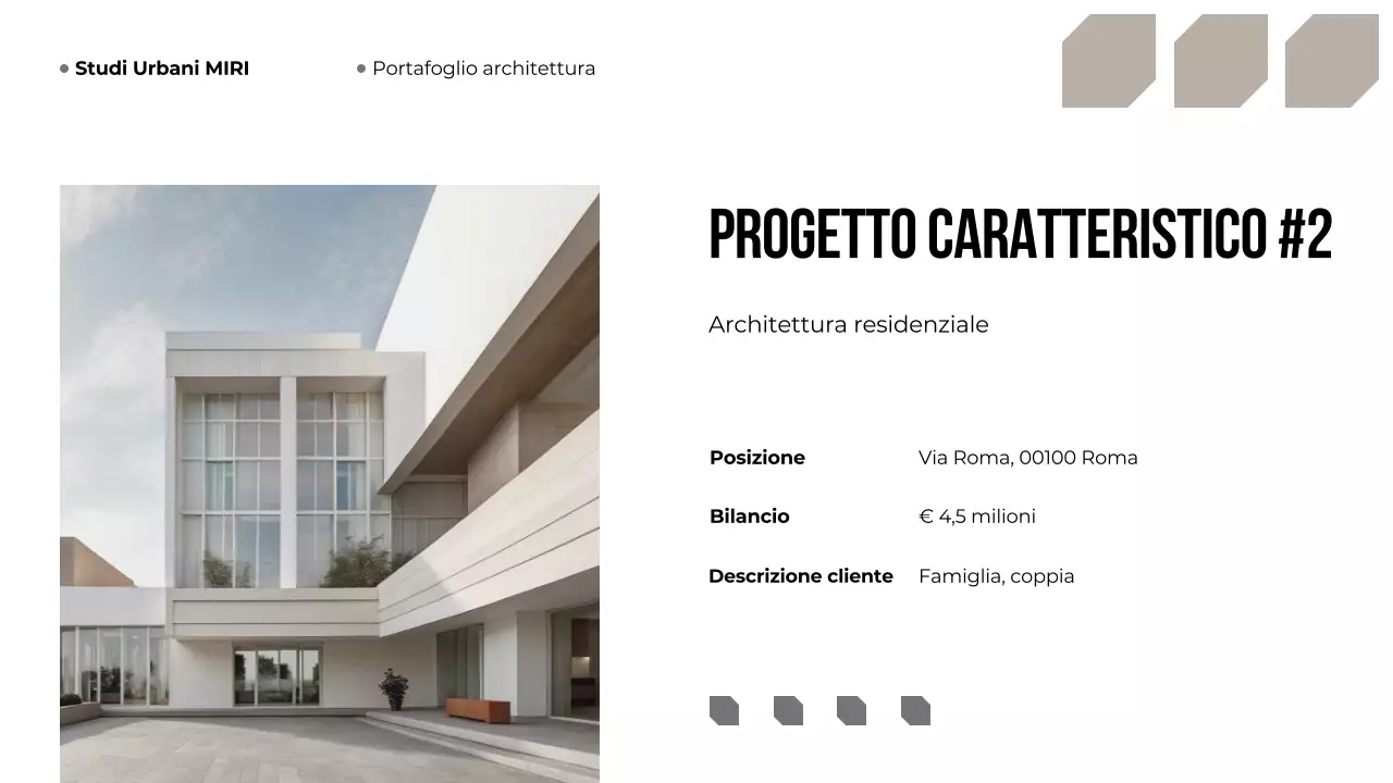 Portafoglio di architettura moderna beige