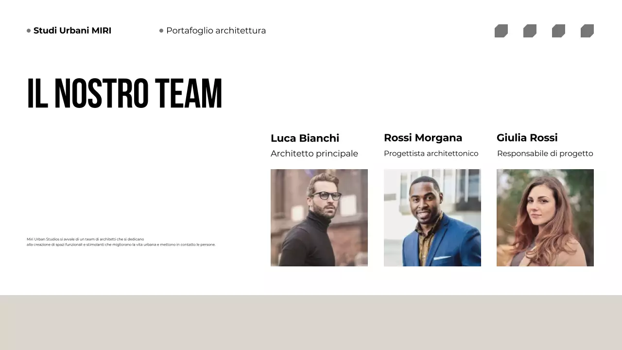 Portafoglio di architettura moderna beige