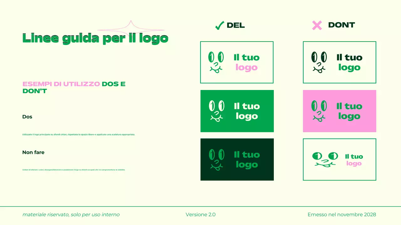 Linee guida del marchio Retro Green