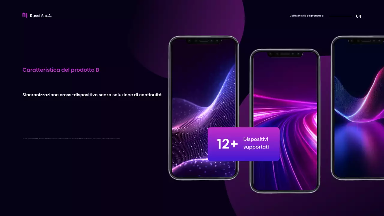 promozione multimediale mobile moderna e viola