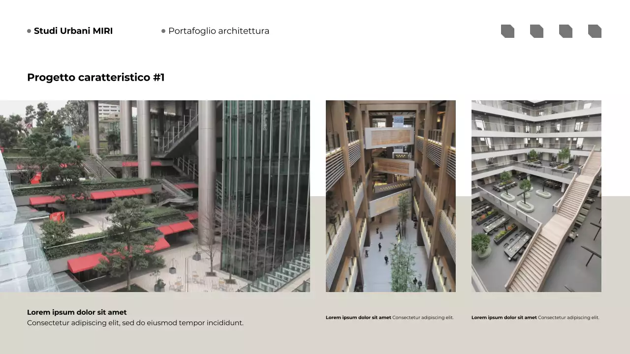 Portafoglio di architettura moderna beige