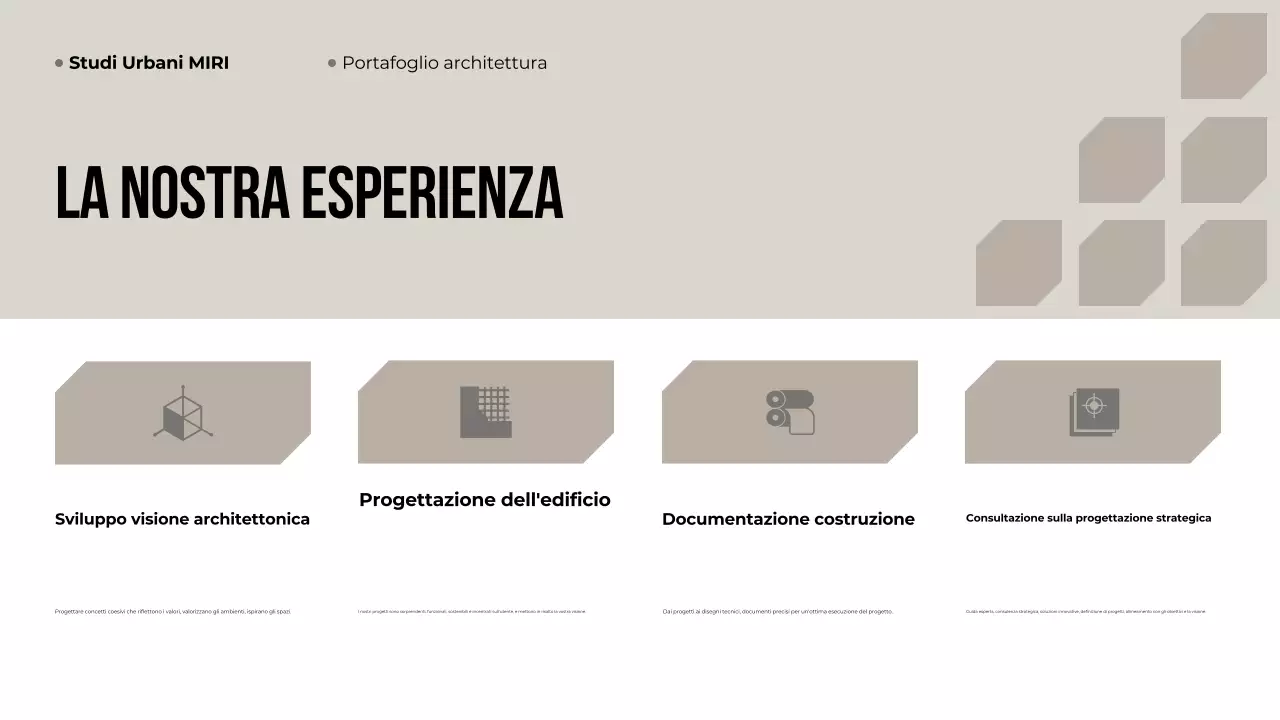 Portafoglio di architettura moderna beige