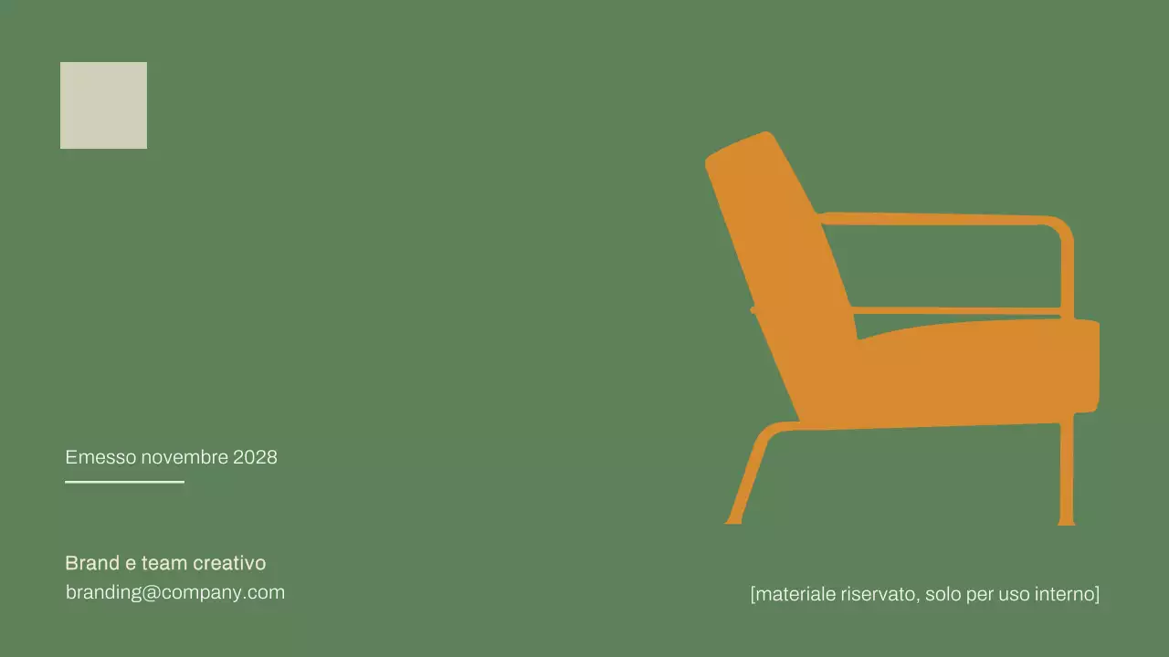 linea guida del marchio per l'arredamento minimalista verde