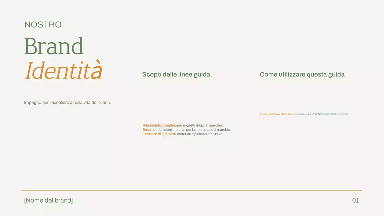 linea guida del marchio per l'arredamento minimalista verde