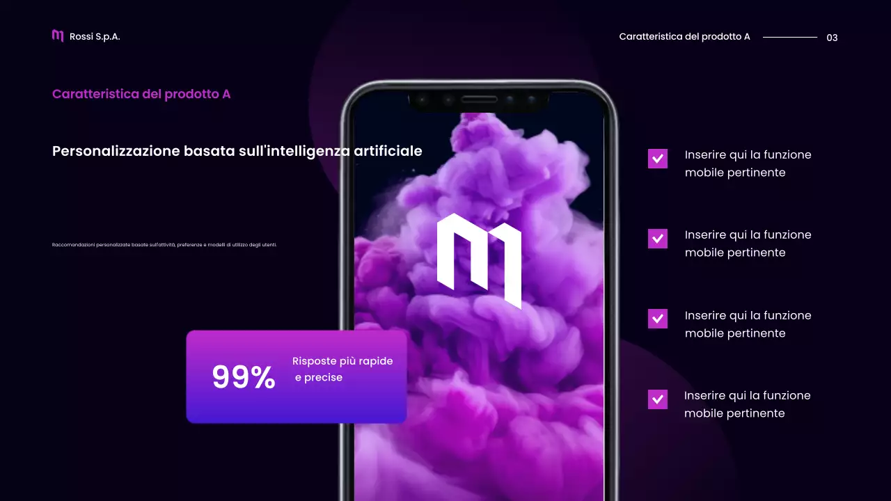 promozione multimediale mobile moderna e viola