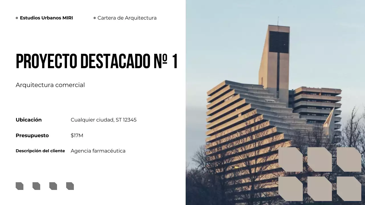 Cartera de Arquitectura Moderna Beige