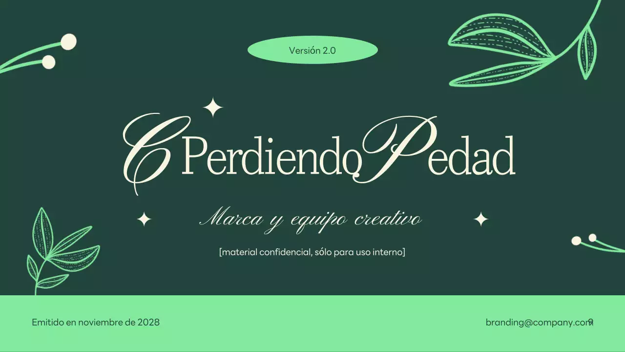 Verde Beige Naturaleza Minimalista Directrices de marca