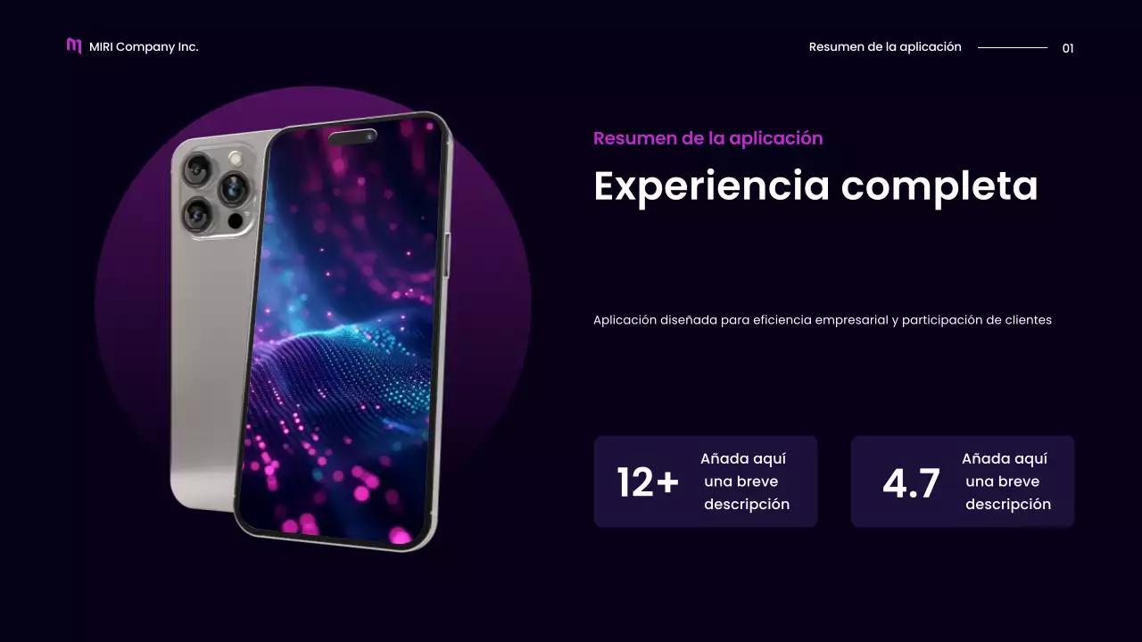 promoción multimedia móvil moderna de color púrpura