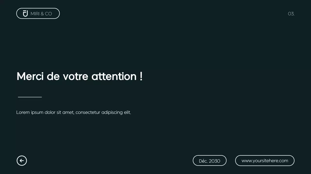 Plan d'affaires minimaliste moderne