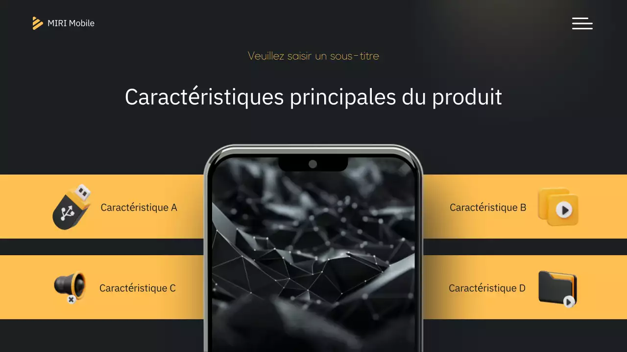 Introduction mobile moderne jaune