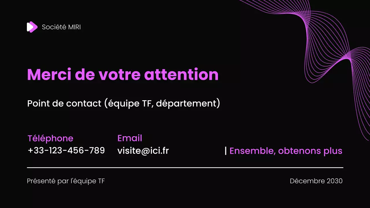 Modèle de présentation du rapport d'examen mensuel