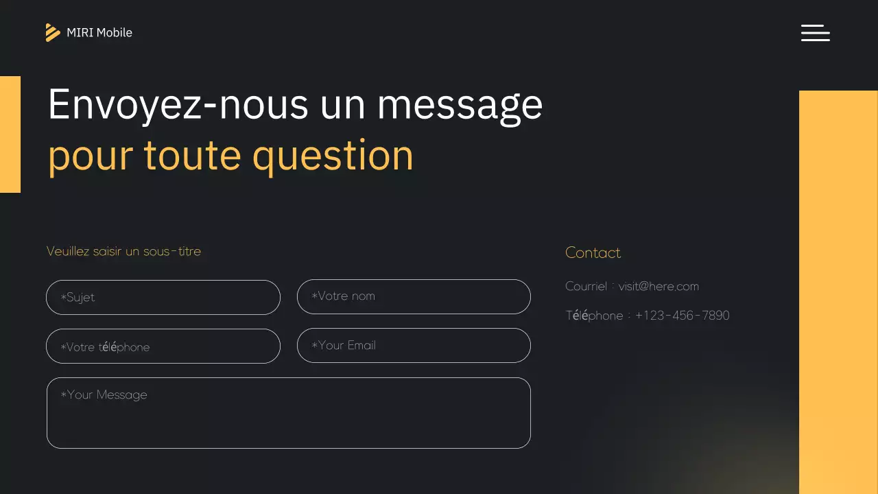 Introduction mobile moderne jaune