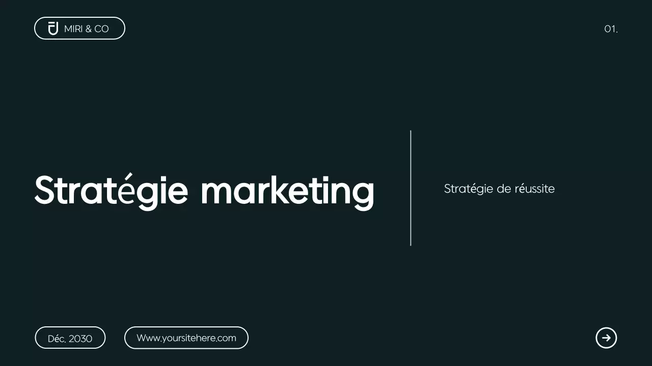 Plan d'affaires minimaliste moderne