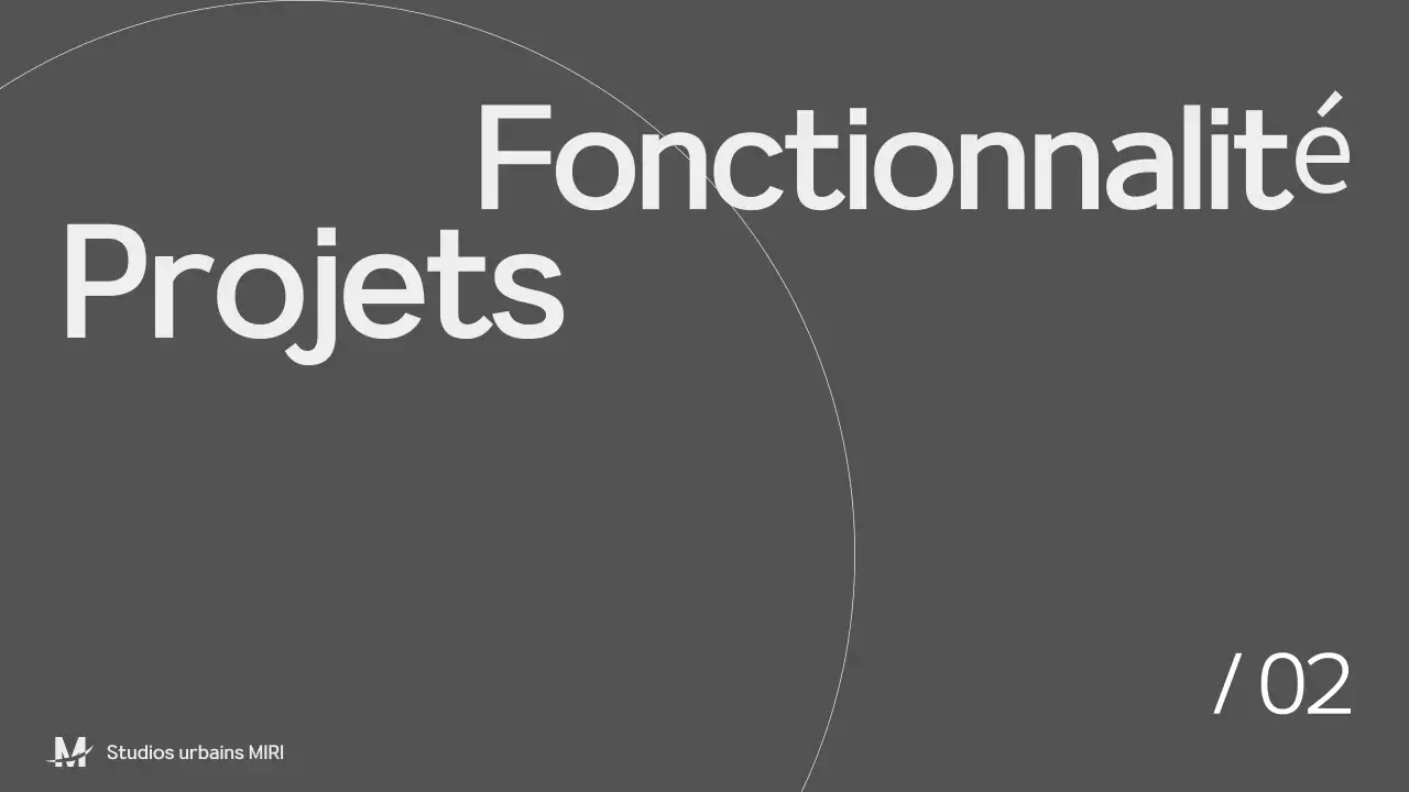 Présentation du portfolio de l'architecture noire et grise