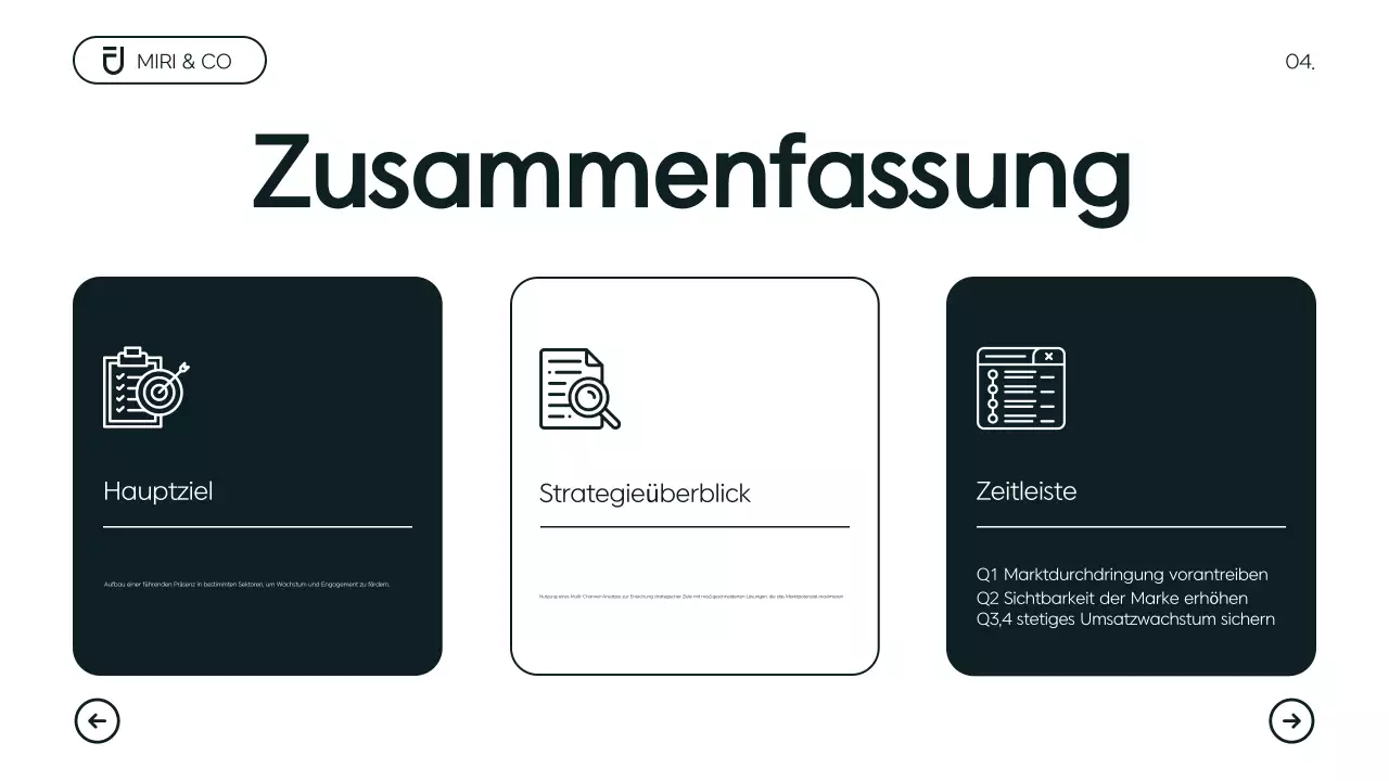 Moderner minimalistischer Geschäftsplan