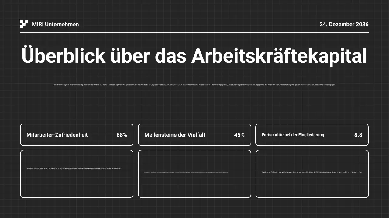Schwarz-Weiß-Präsentation des Jahresberichts