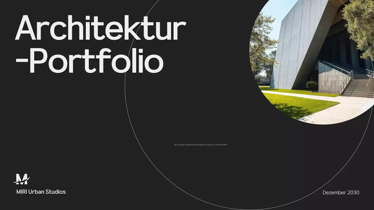Black and Grey Architektur Portfolio Präsentation