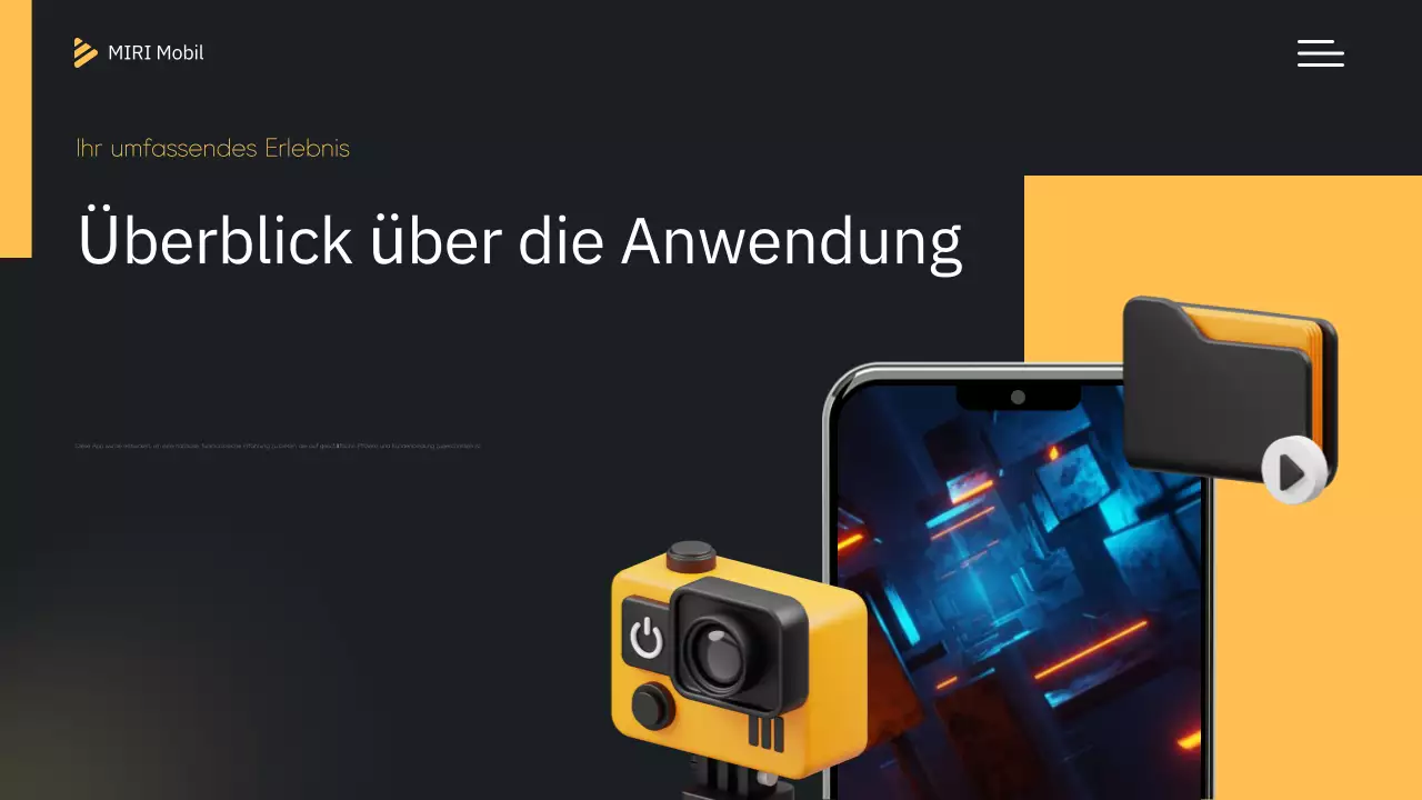 Gelbe moderne mobile Einführung