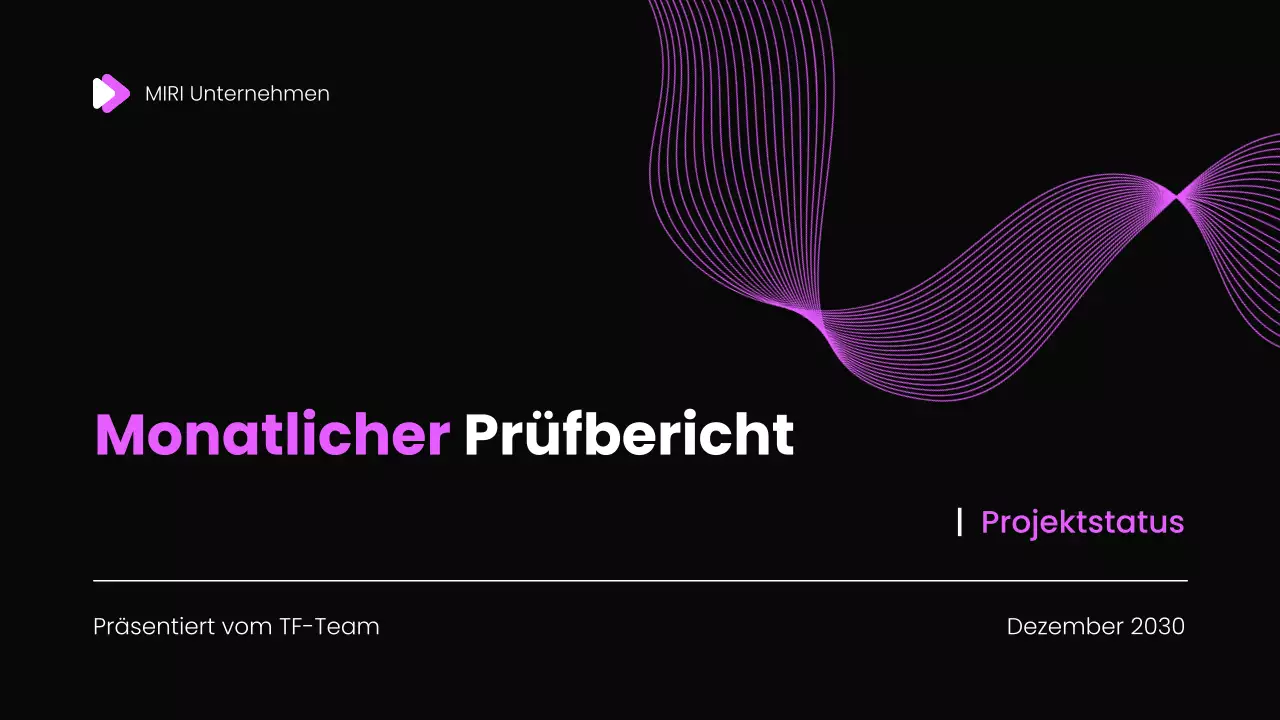 Monatlicher Rückblick Bericht Präsentation Vorlage