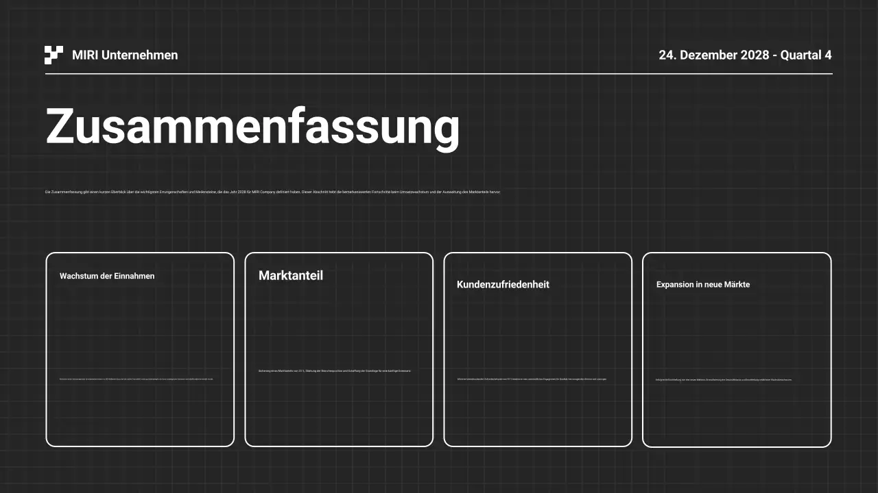 Schwarz-Weiß-Präsentation des Jahresberichts