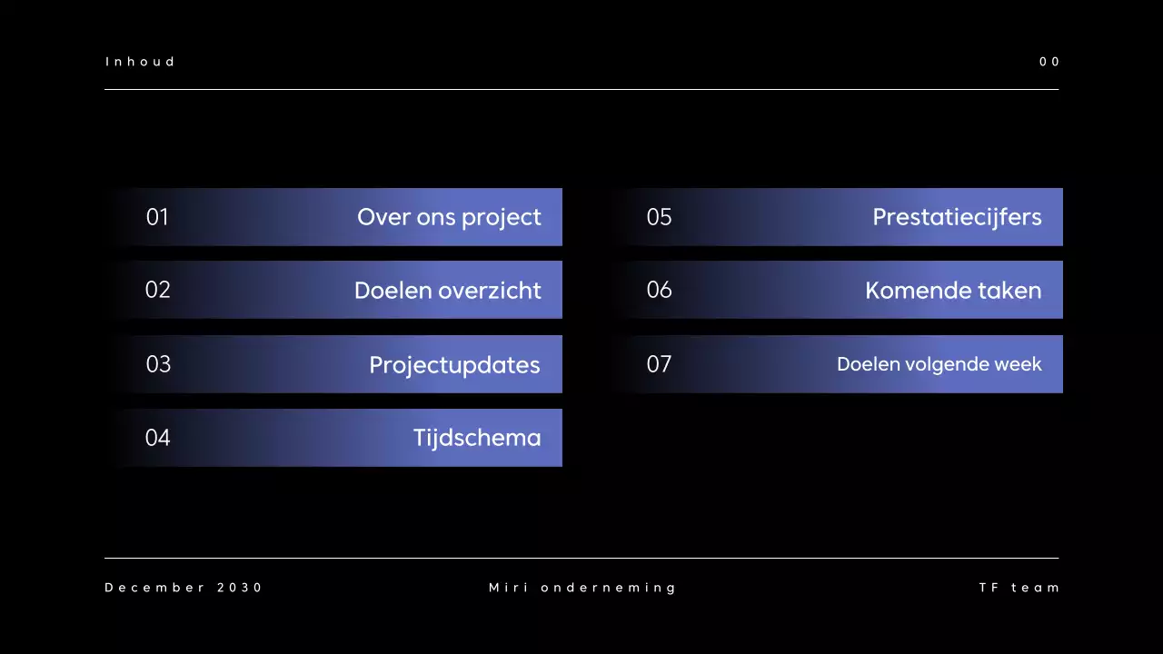 Zwart Donker Zakelijk Rapport