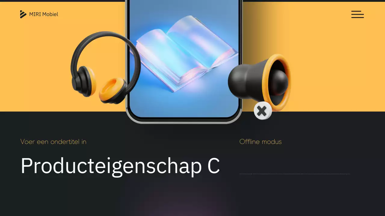 Gele moderne mobiele introductie