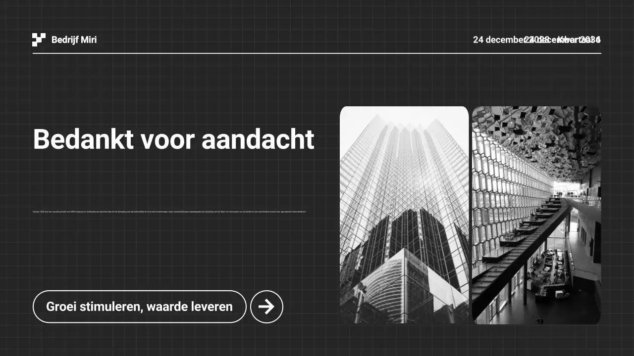 Presentatie zwart-wit jaarverslag