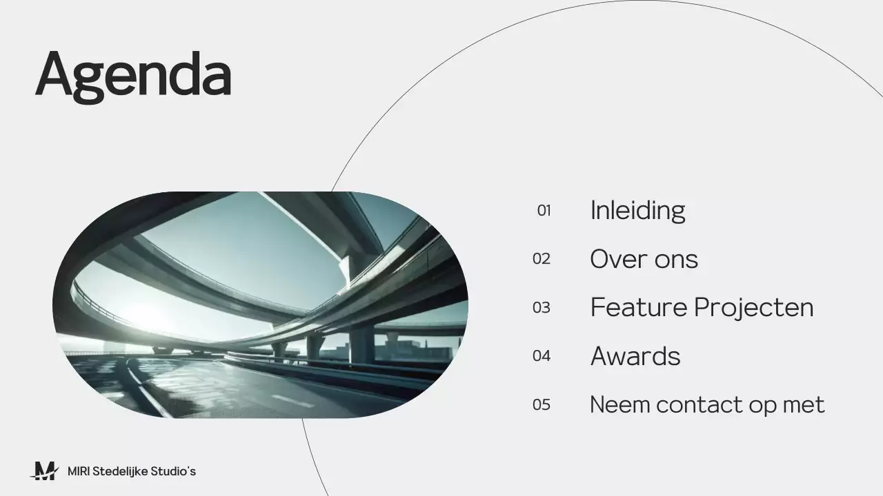 Presentatie zwart-grijs architectuurportfolio