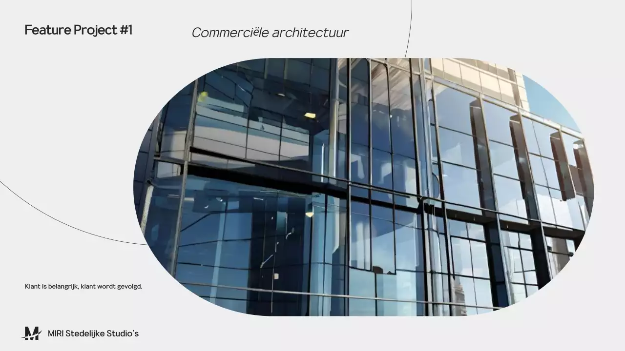 Presentatie zwart-grijs architectuurportfolio