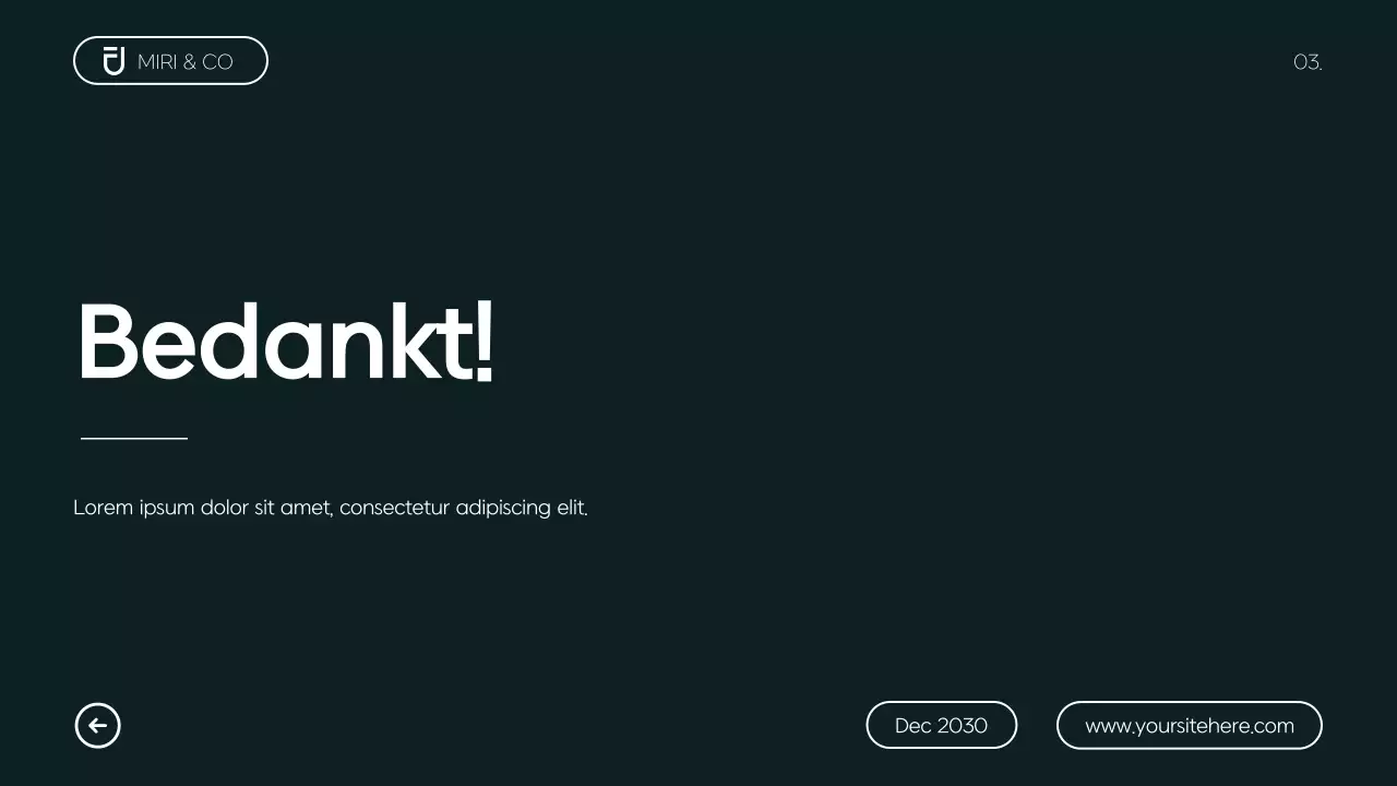 Modern minimalistisch ondernemingsplan