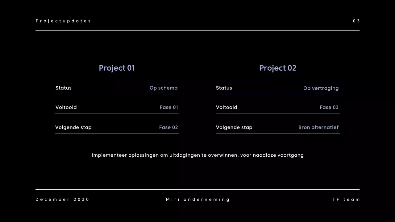 Zwart Donker Zakelijk Rapport