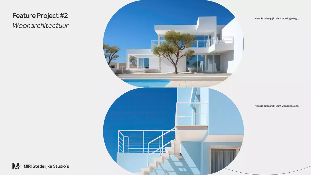 Presentatie zwart-grijs architectuurportfolio