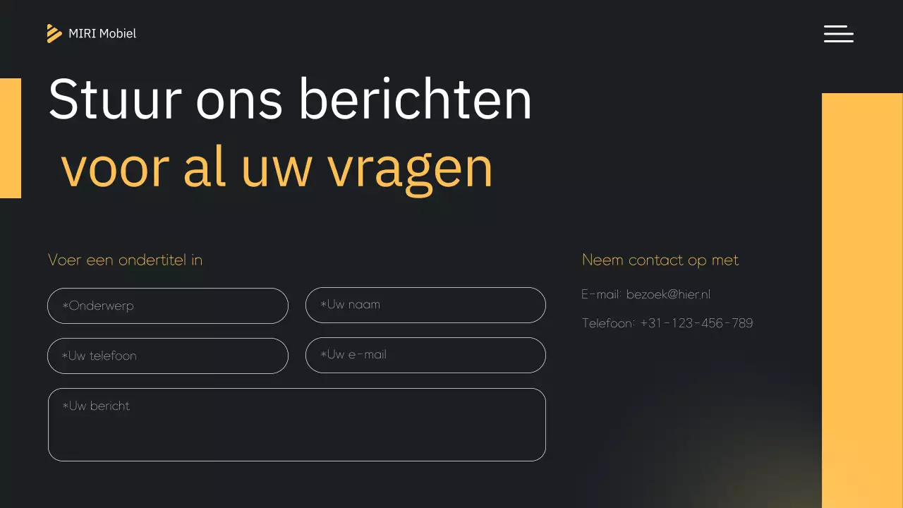 Gele moderne mobiele introductie