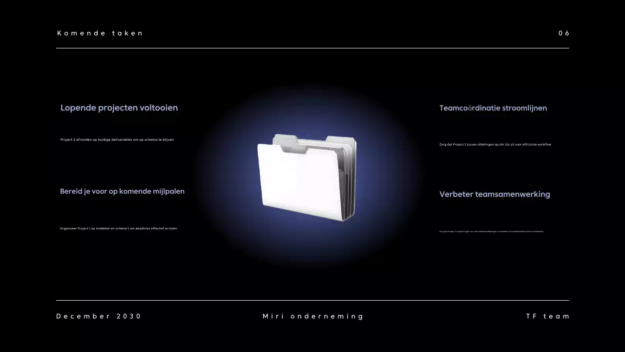 Zwart Donker Zakelijk Rapport