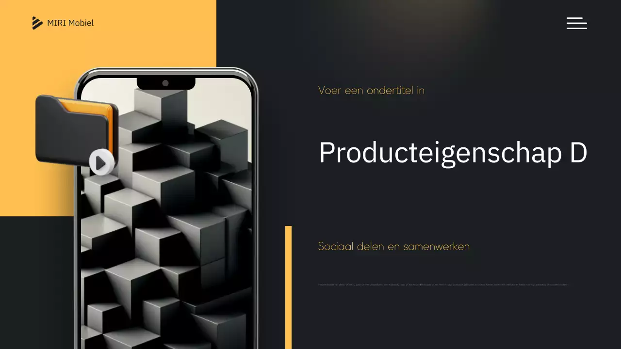 Gele moderne mobiele introductie