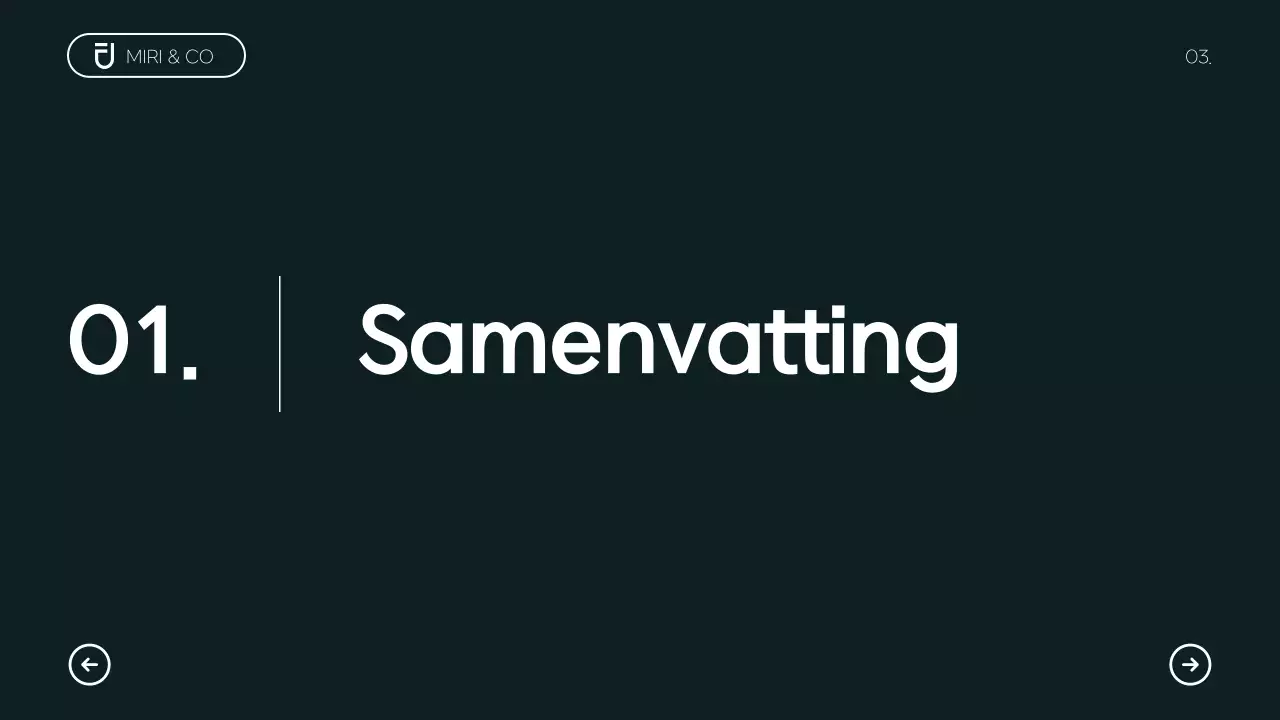 Modern minimalistisch ondernemingsplan