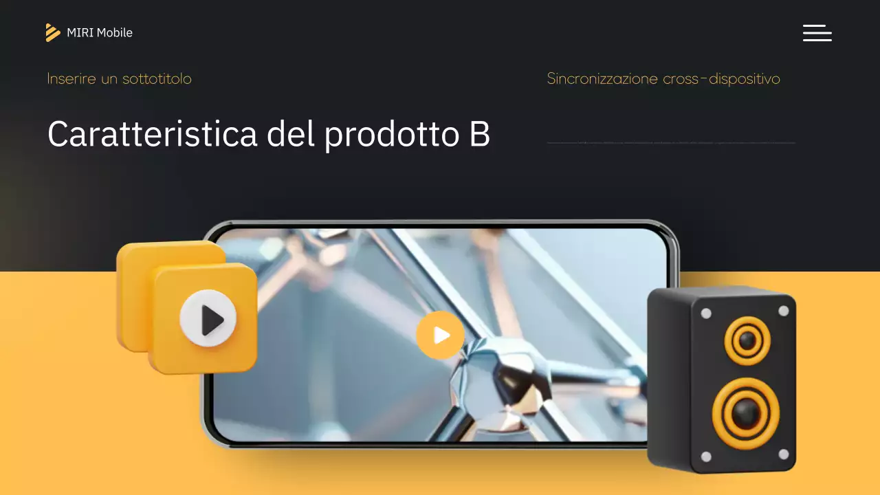 Introduzione mobile gialla e moderna