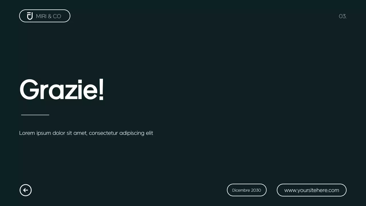 Piano aziendale moderno e minimalista