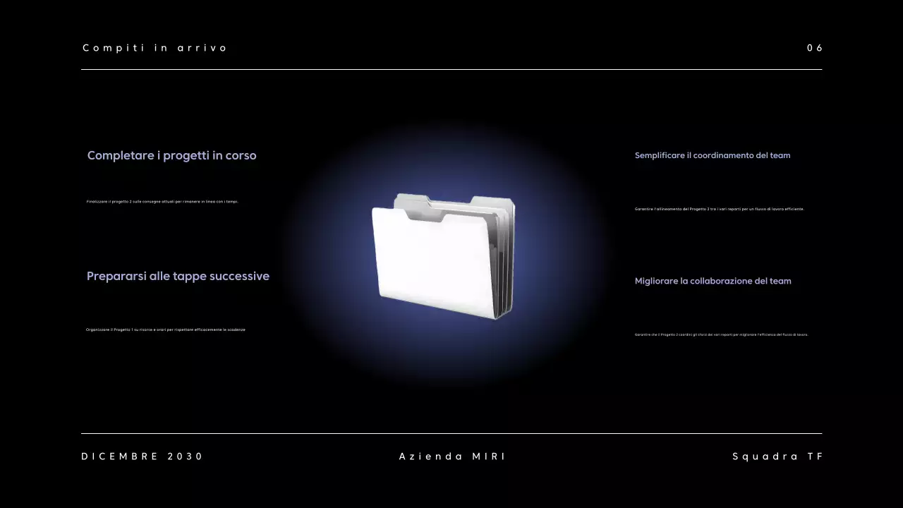 Rapporto d'affari Black Dark