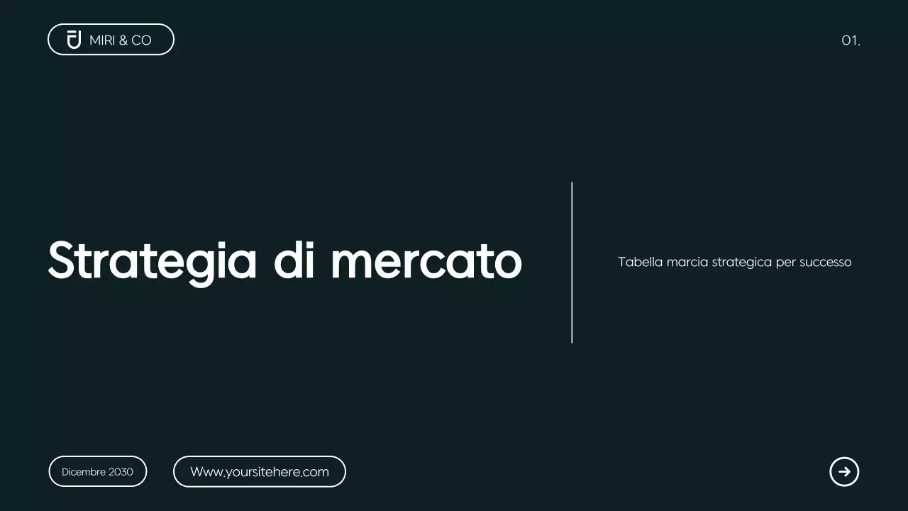 Piano aziendale moderno e minimalista