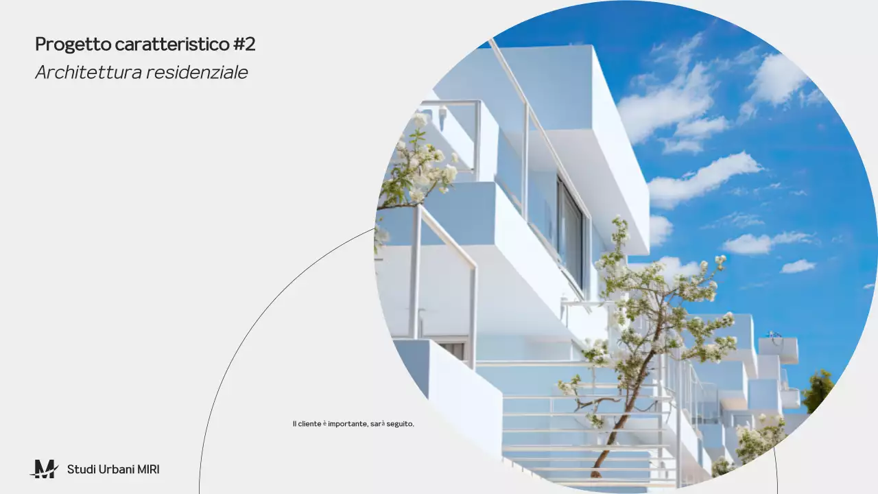 Presentazione del portafoglio di architettura in nero e grigio